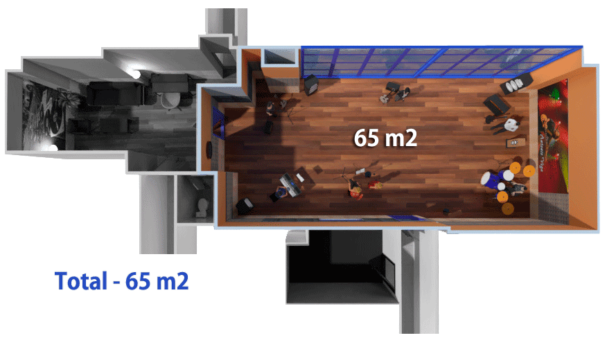 Configuración 65 m²