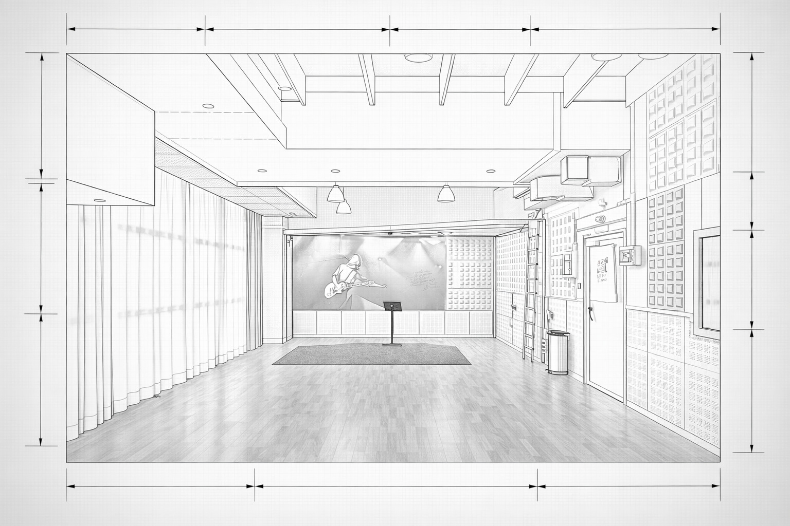 Plano de diseño de la Suite Antonio Vega